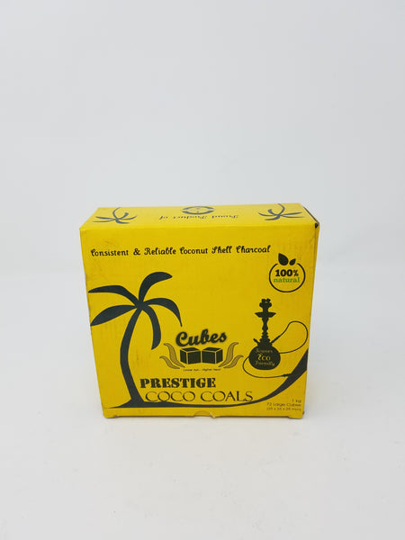 Prestige Coco Hookah Coals Cubes 1 kg - 72 pcs – Prestige Bubbles